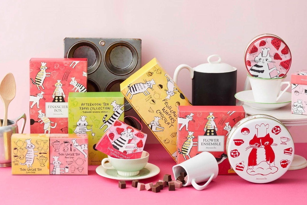アフタヌーンティー・ティールームから「トラネコボンボン」お菓子を作るネコの限定ギフトアイテム