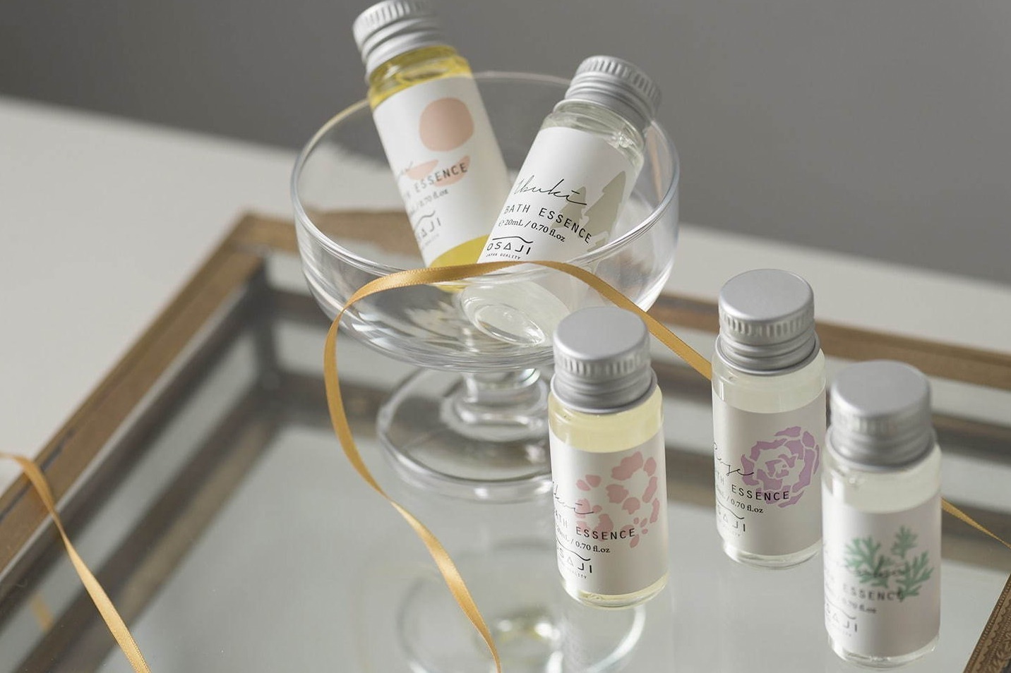 クリスマス｜オサジ“香りを楽しむ入浴剤”「バスエッセンス セット」みずみずしい薔薇＆ヒノキなど5つの香り