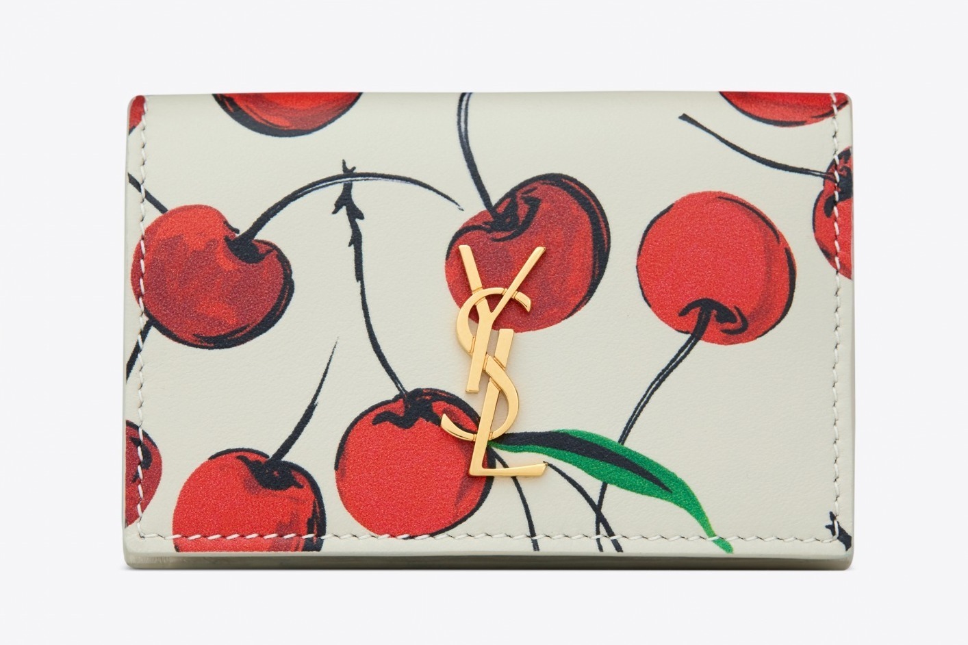 サンローラン“真っ赤なチェリー柄”ミニ財布やiPhoneケース、日本限定で