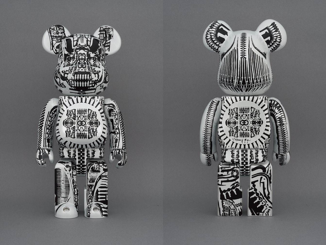 BE@RBRICK H.R.GIGER 400% WHITE CHROME Ver.