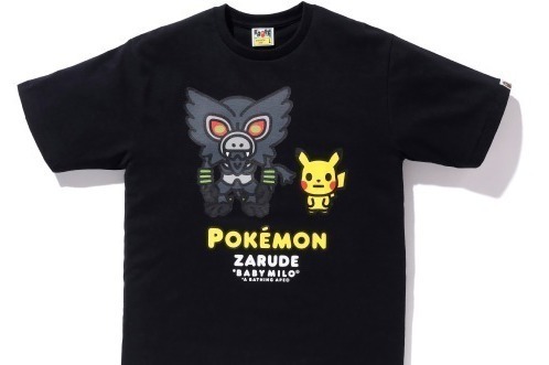 ポケモン×ア ベイシング エイプ、幻のポケモン“ザルード”をベイビーマイロ風に描いたTシャツ
