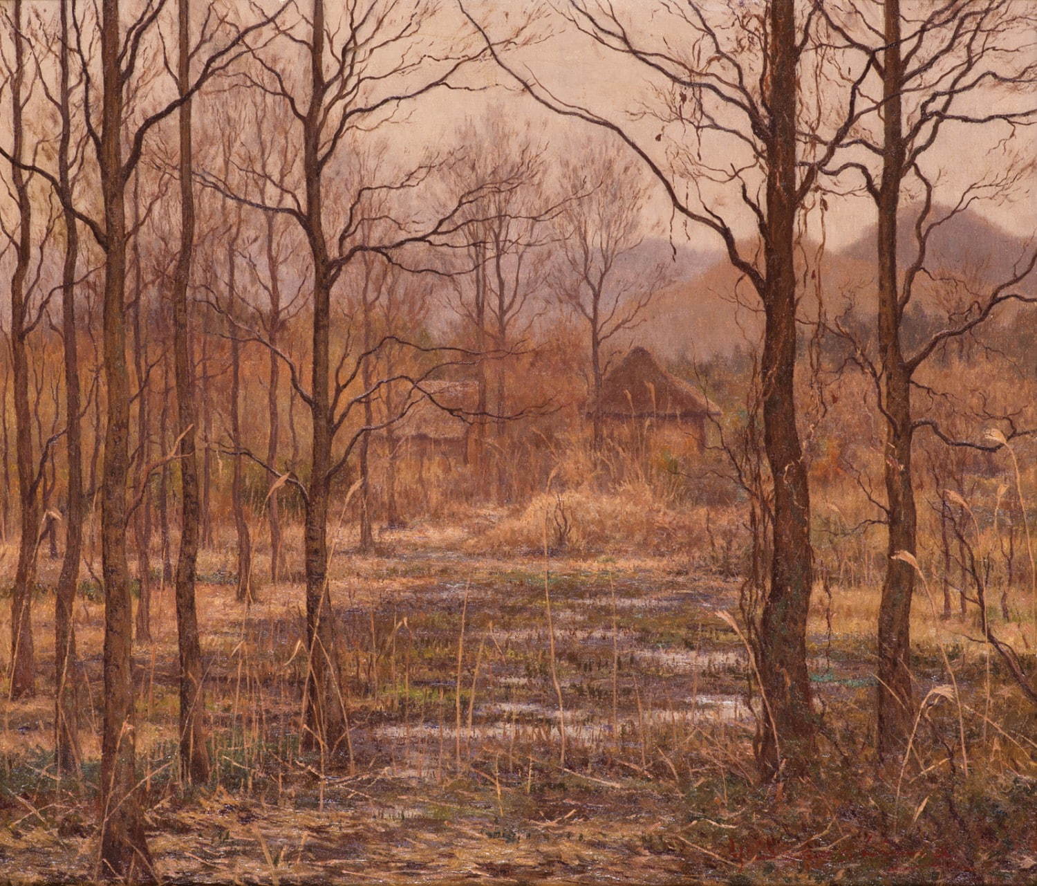 髙島野十郎《春雨》1935-44年頃 福岡県立美術館