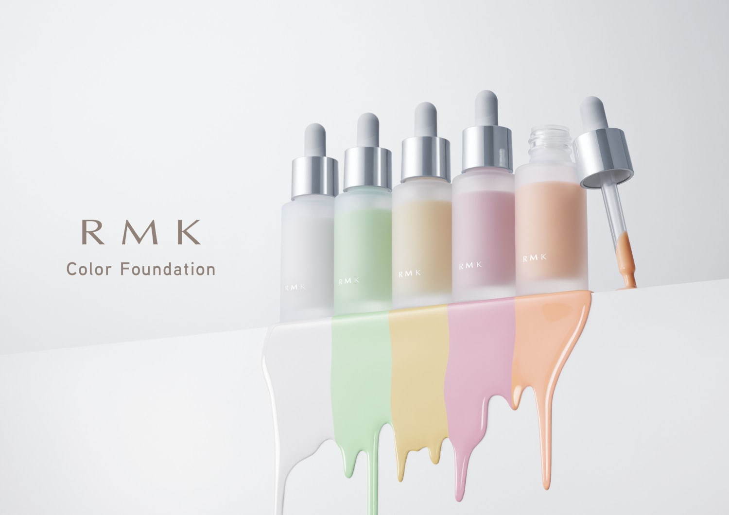 RMK カラーファンデーション 全5色 各20mL 各4,500円＋税
01/02/03 SPF9 PA+、04/05 SPF6 PA+