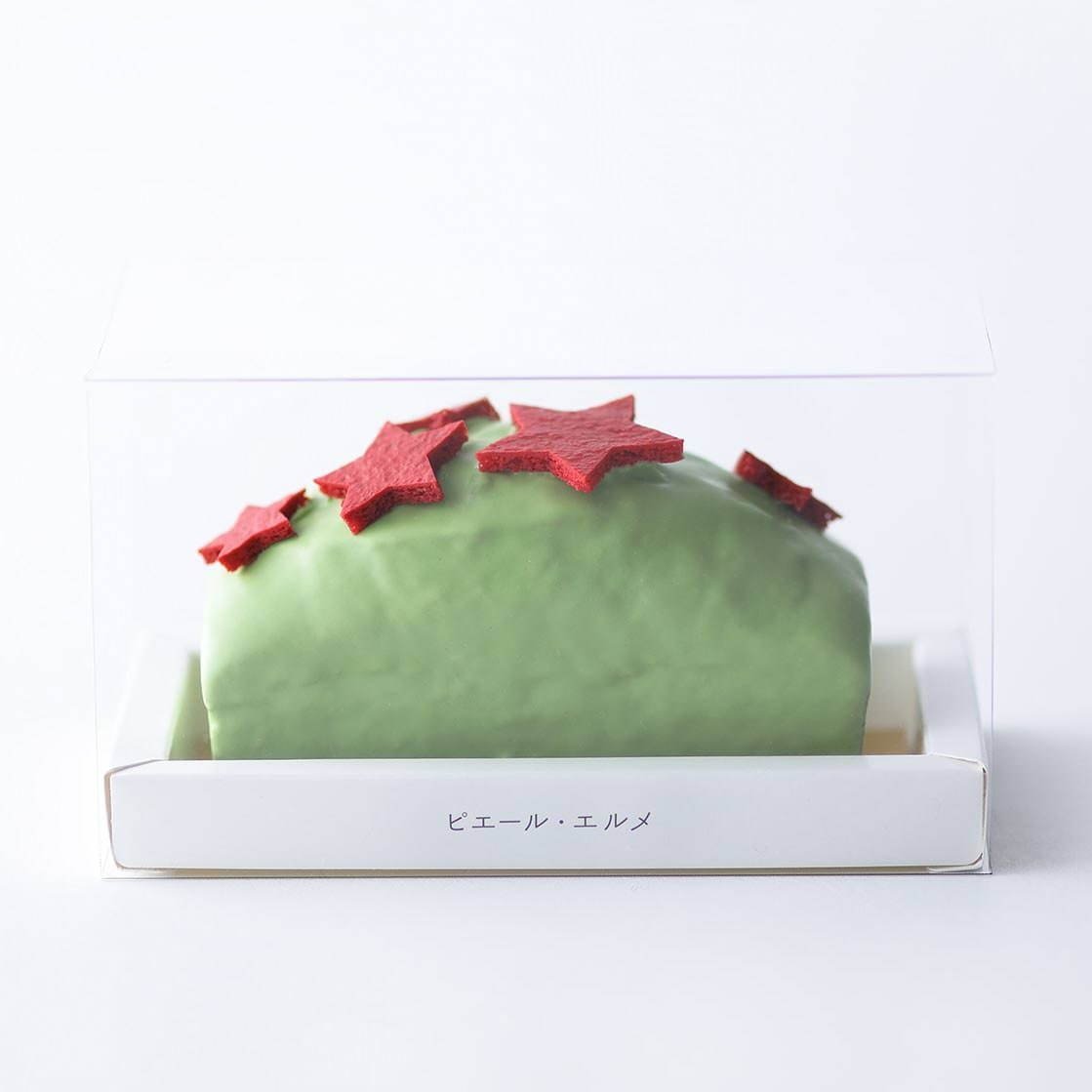 Made in ピエール・エルメ“星形マカロン”のクリスマスパウンドケーキ、ピスタチオ×ラズベリー | 写真
