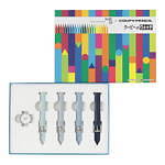 サクラクレパスのコラボ腕時計「クーピー柄ウォッチ」“着せ替え可能な”本革ベルト4本セット｜写真10