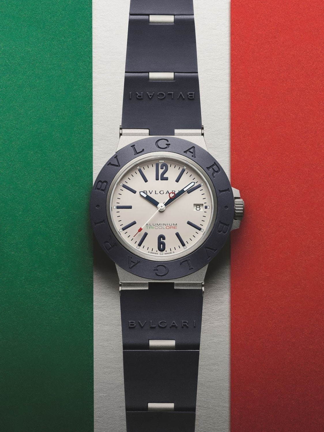 ブルガリの腕時計「ブルガリ アルミニウム」イタリアのトリコロール用 