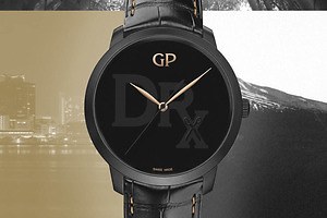 ジラール・ペルゴ×ダレン・ロマネリの日本限定腕時計、"オールブラック"に差し色ピンクゴールド
