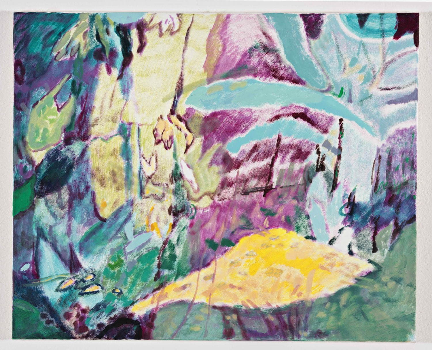 柏原由佳《Pineapple Day》65x85cm アクリル、油彩／キャンバス 2020年