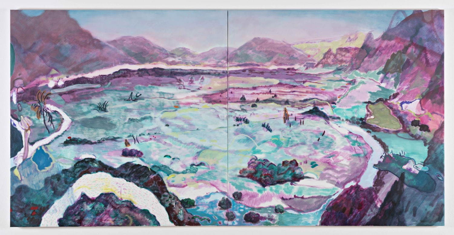 柏原由佳《C World》150x300cm アクリル、油彩／キャンバス 2020年