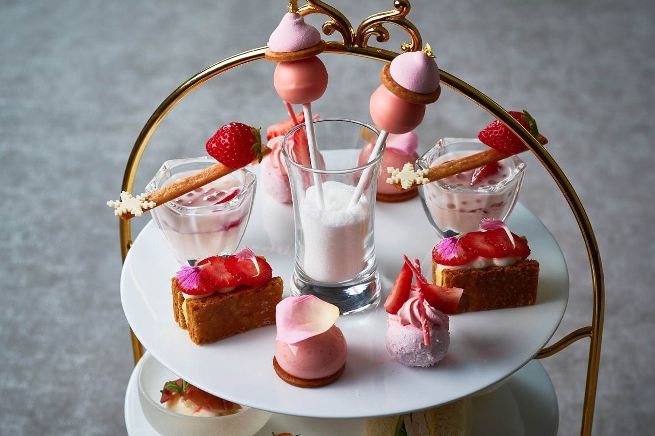 日本茶｜ホテル インターコンチネンタル 東京ベイの「スイートピンク アフタヌーンティー」テーマは苺＆ピンク