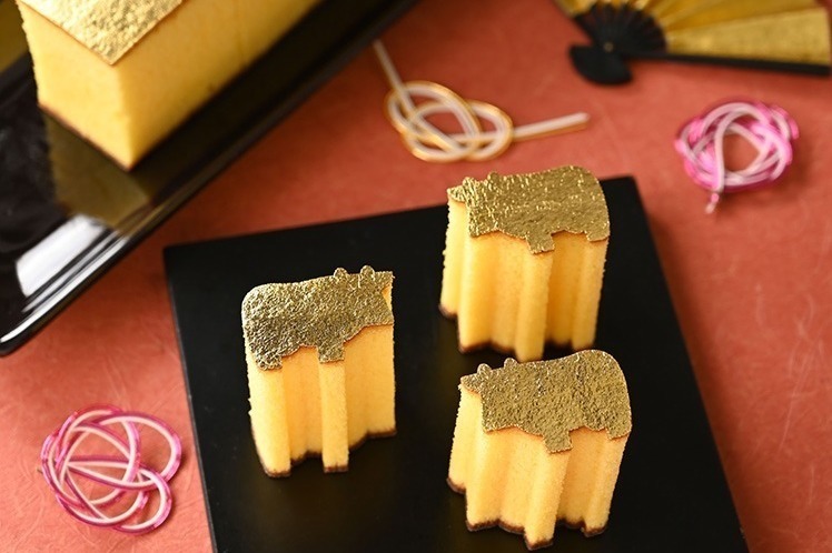 和菓子｜2021年干支スイーツが小田急百貨店新宿店に集結、“牛”モチーフの金箔カステラ＆羊羹セット