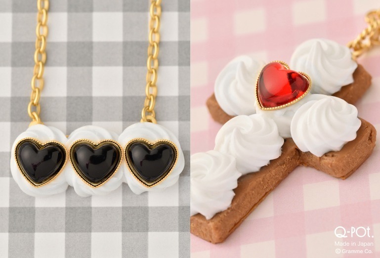 Heart Studs×Cream ネックレス 9,000円＋税
Heart Studs Cross Sugar Cookie ネックレス 10,000円＋税