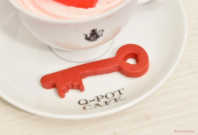 Q-pot CAFE.のバレンタイン限定メニュー、ハート“南京錠”や鍵モチーフのスイーツや苺パフェ｜写真5