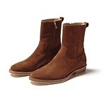 ノンネイティブ × マインデニムのサイドジップブーツ、シャープなシルエットをスエード素材で｜写真9