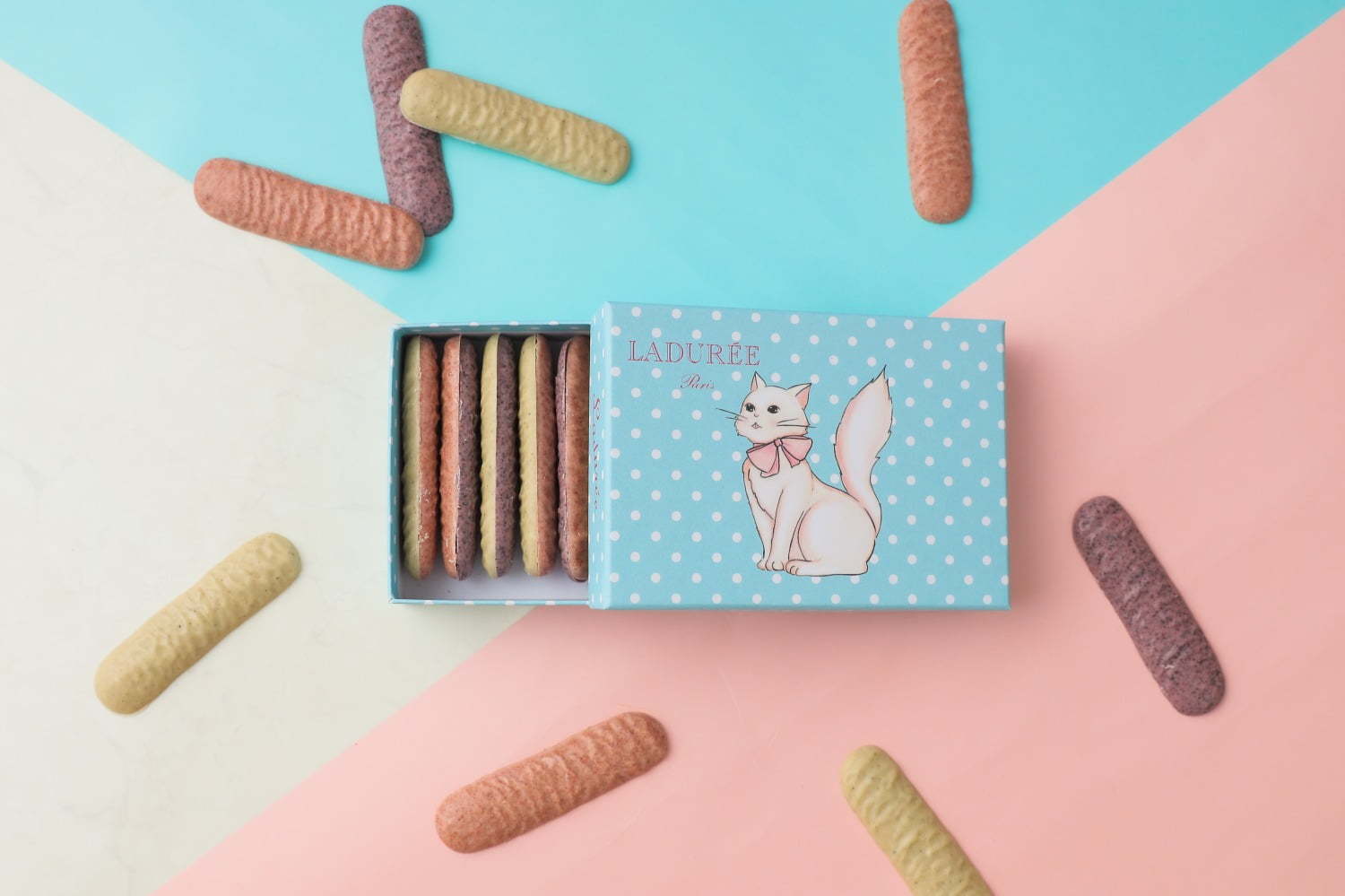 ラデュレのバレンタイン2021、“猫”と“イチゴ”がモチーフのチョコレートボックス