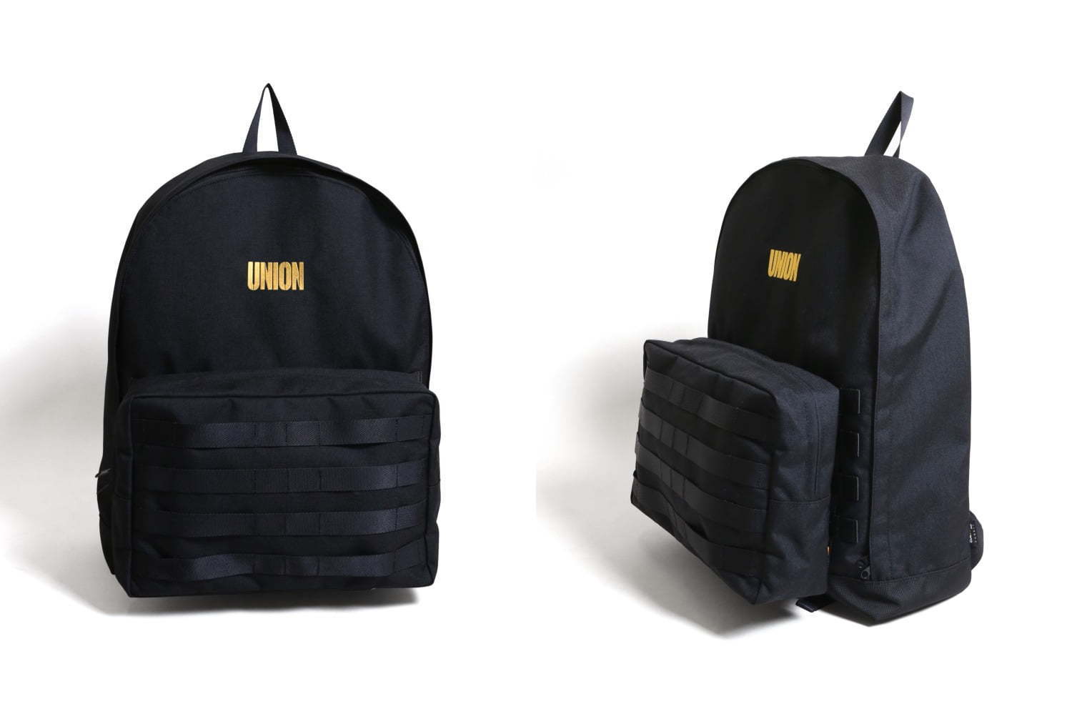 ユニオン×アウトドアプロダクツのバックパック、脱着式ポケット