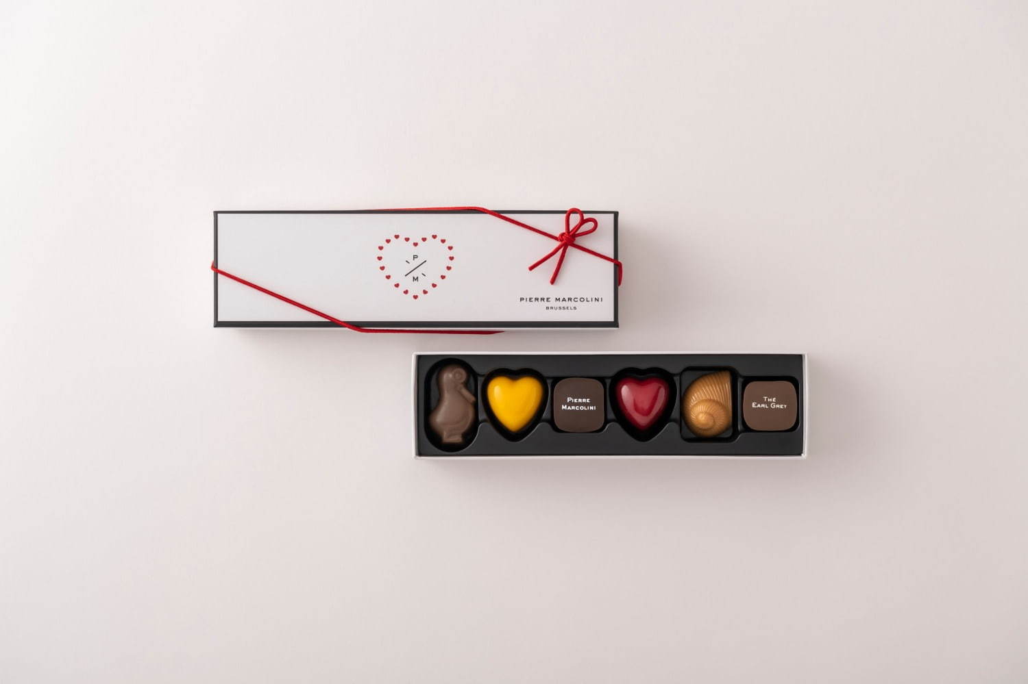 ピエール マルコリーニのバレンタイン、ハート型チョコ缶や真っ赤なハートチョコを詰めわせたBOXなど｜写真1