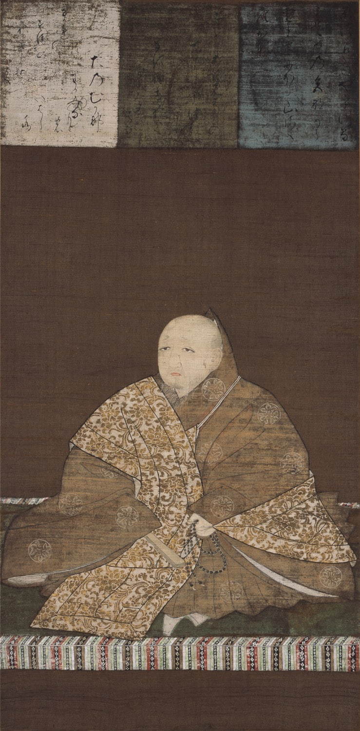 重要文化財《足利義満像》飛鳥井雅縁賛 一幅 絹本著色 室町時代 十五世紀 鹿苑寺蔵