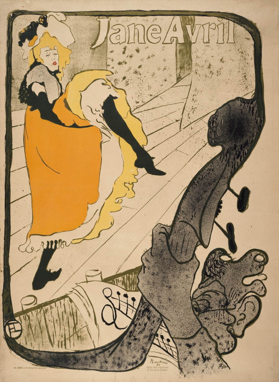 アンリ・ド・トゥールーズ＝ロートレック《ジャヌ・アヴリル (ジャルダン・ド・パリ)》1893年 三菱一号館美術館蔵