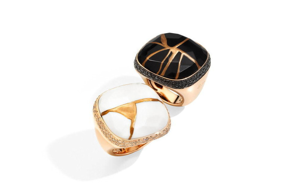 ポメラート"金継ぎ"を施したストーン輝く新作ジュエリー、ダイヤモンドのリングも