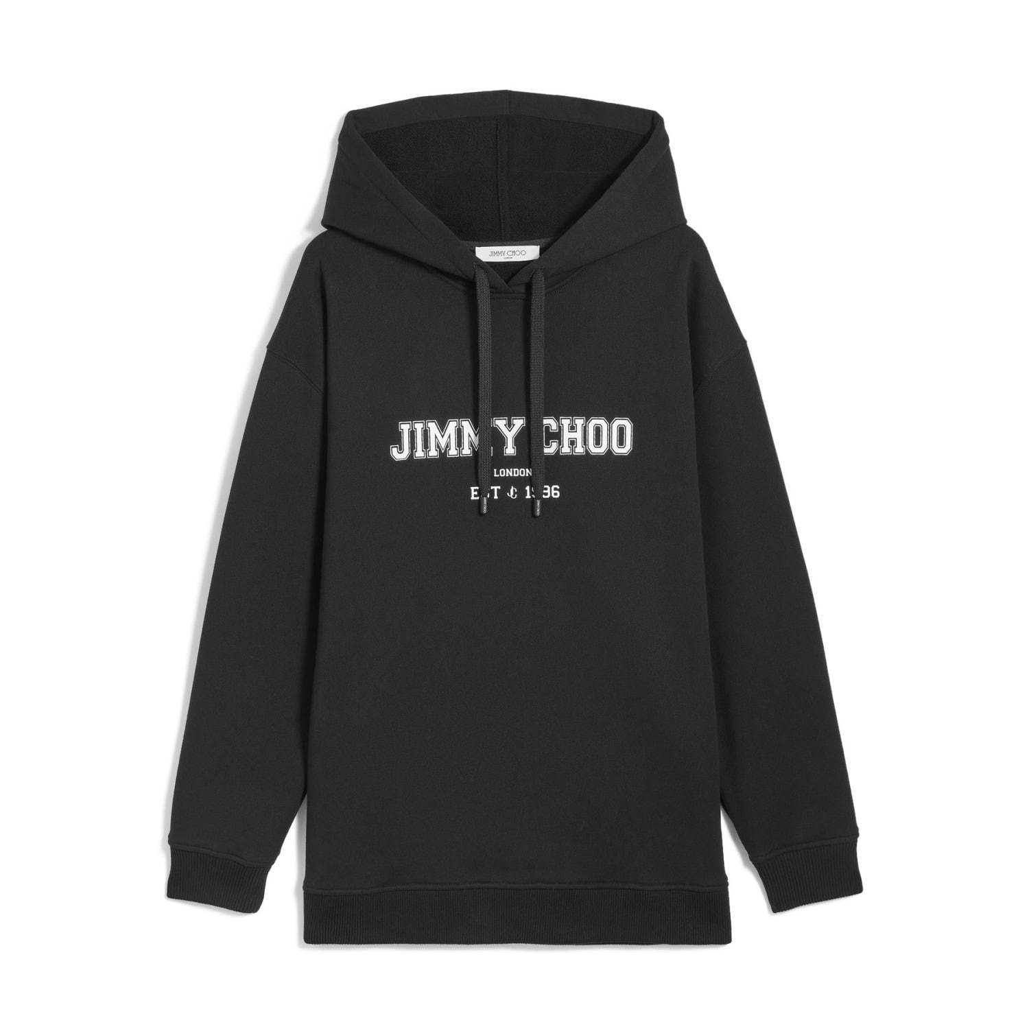 美品□JIMMY CHOO/ジミーチュウ J000142173 JC-COLLEGE カレッジロゴ オーバーサイズ スウェットシャツ/トレーナー グレー S イタリア製