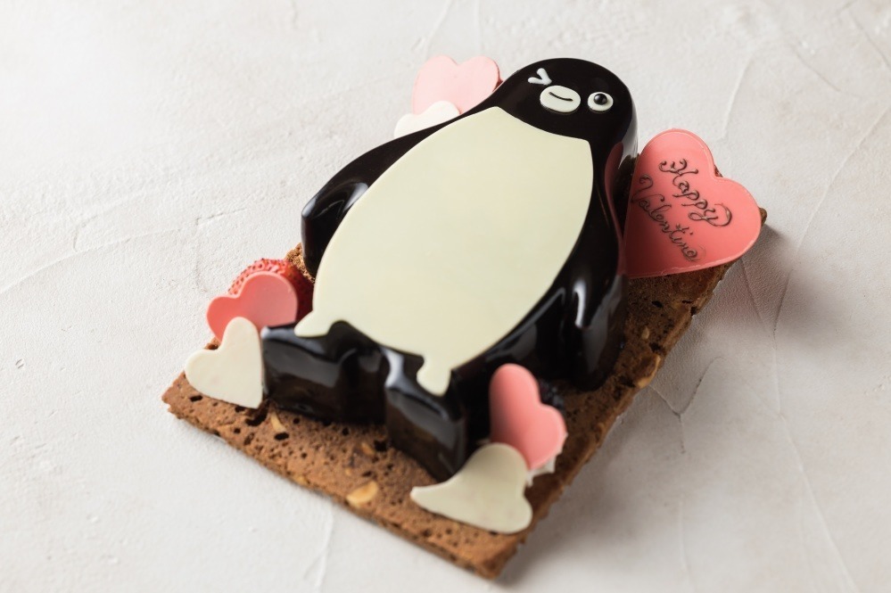 Suicaのペンギン バレンタインケーキ(縦16×横10cm)
価格：4,500円(税込)、トートバッグ付き 5,500円(税込)