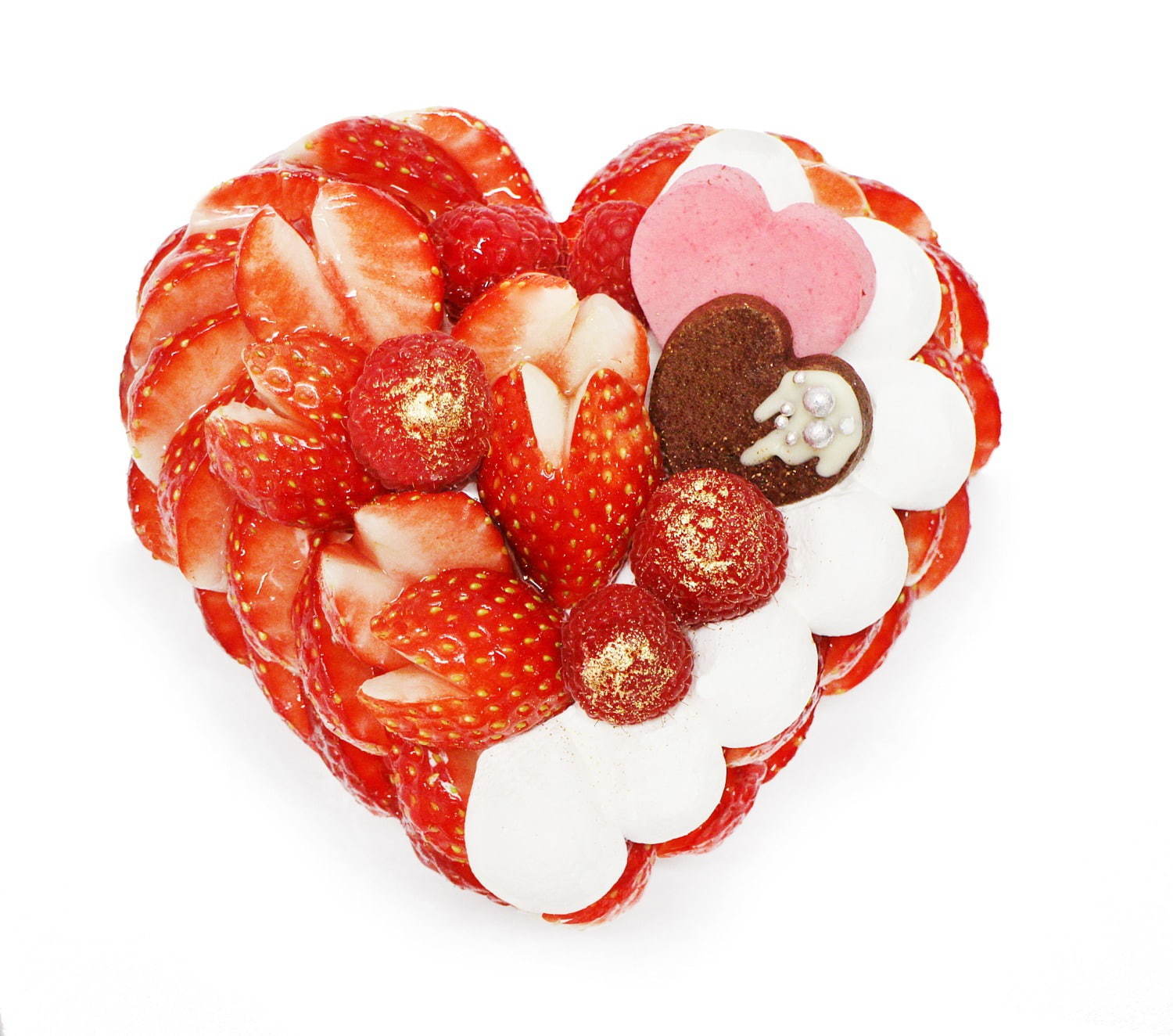 カフェコムサ 恋みのり いちごの ハート型 バレンタインケーキ 甘酸っぱいラズベリームース使用 ファッションプレス