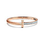 ティファニー"T"モチーフの新作ジュエリー、片側にダイヤモンドあしらったワイドリングやバングル｜写真3