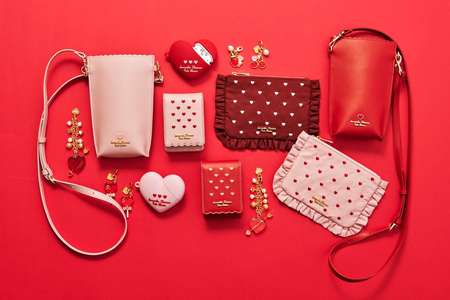 サマンサタバサプチチョイスのバレンタイン ぷっくり ハート のairpodsケース 財布 ファッションプレス