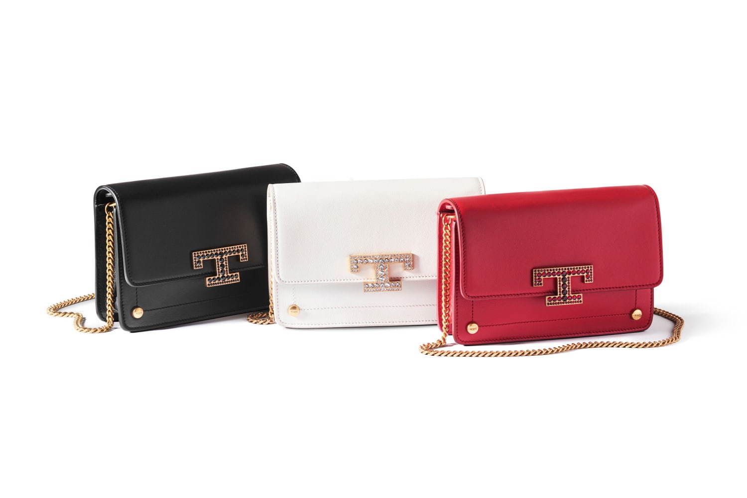 【トッズ】Tods　マイクロ Tタイムレス レザー ベルトバッグ レッド