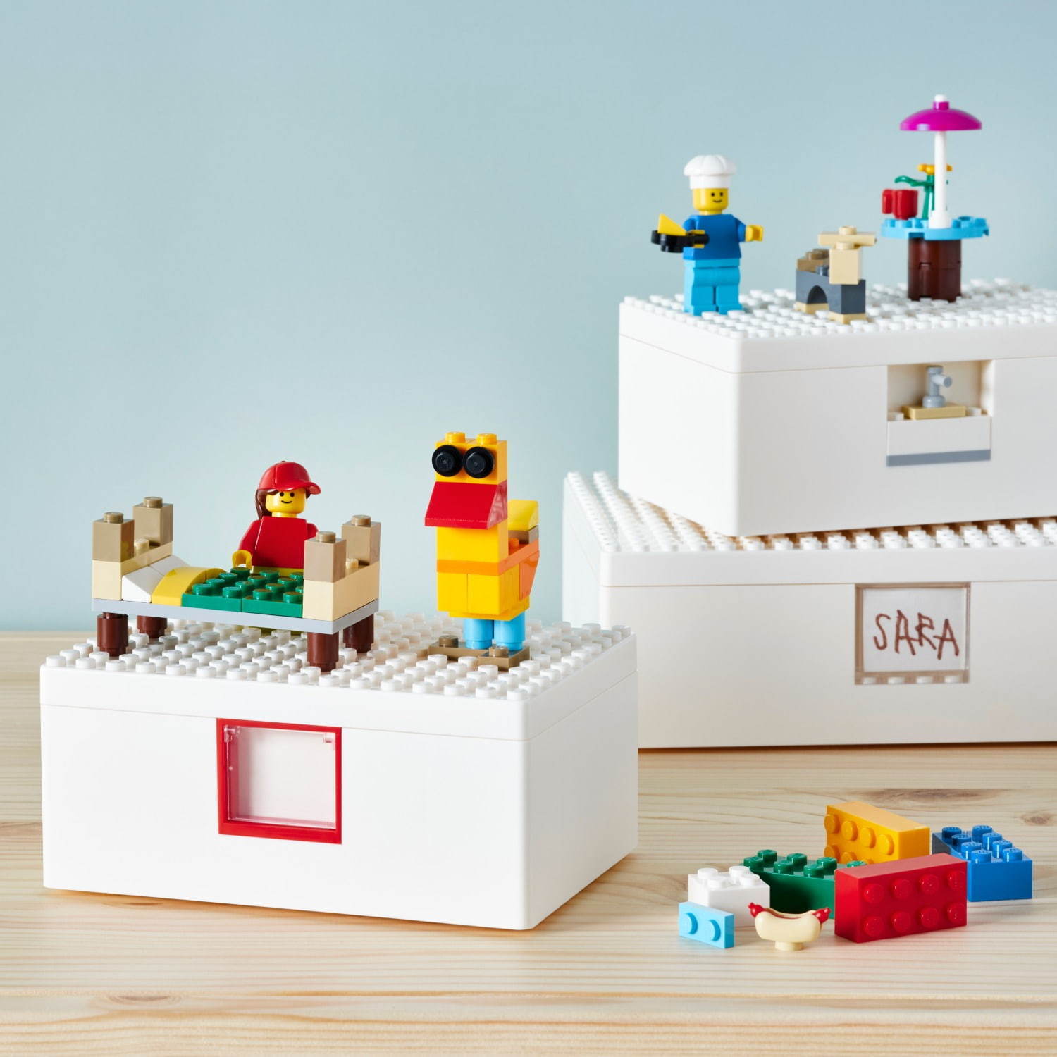 イケア×レゴグループのコラボ収納ボックス、“レゴブロック”型の全4サイズ＆他レゴ製品と連結も可能｜写真4