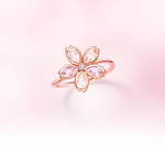 4℃"桜"モチーフの新作ジュエリー、ローズクォーツ＆ピンクゴールド輝くネックレスやピアス｜写真4