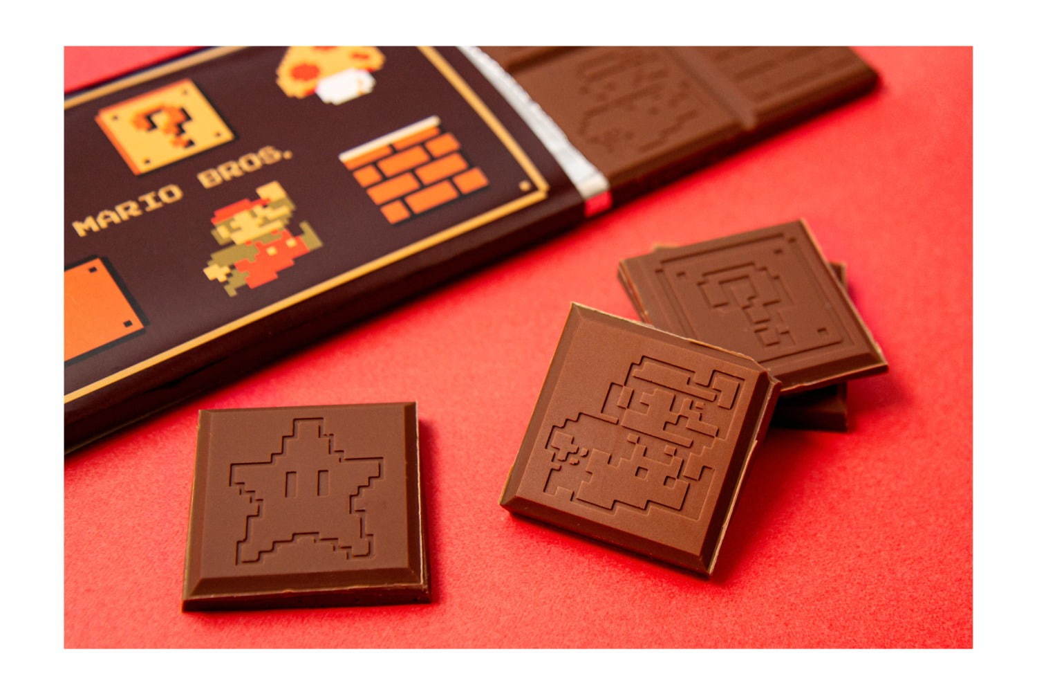 「スーパーマリオ」バレンタイングッズ、8-bit マリオ柄“板チョコ”が作れるトレーやカード｜写真5