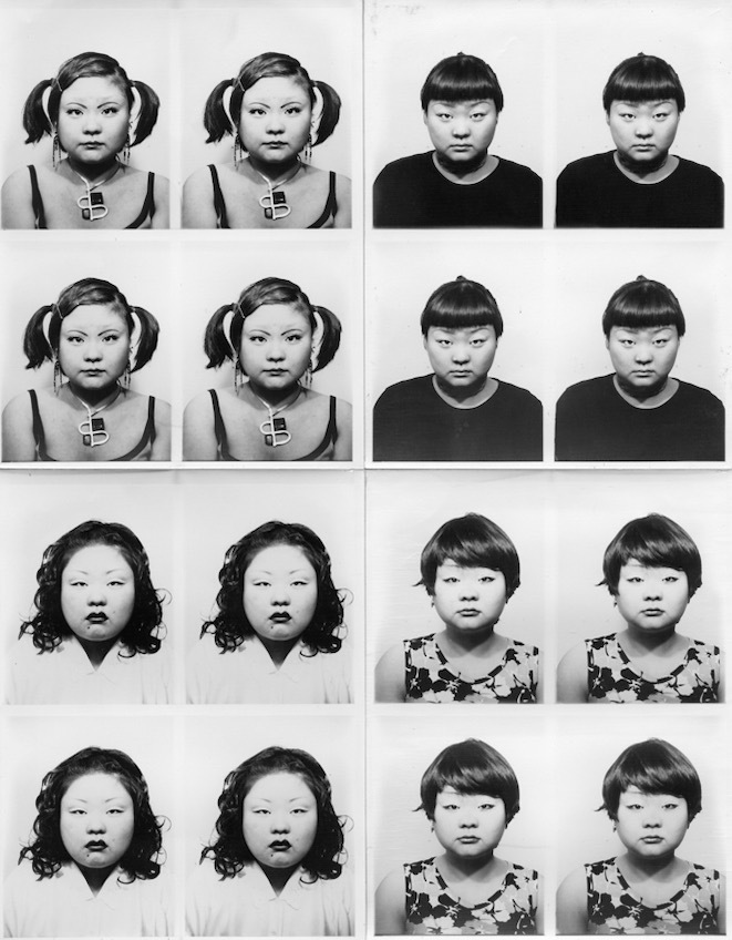 《ID400》部分 1998年 自動証明写真機で撮影したオリジナルプリント／ゼラチン・シルバー・プリント(100枚組4点／4枚組1点) 東京都写真美術館蔵