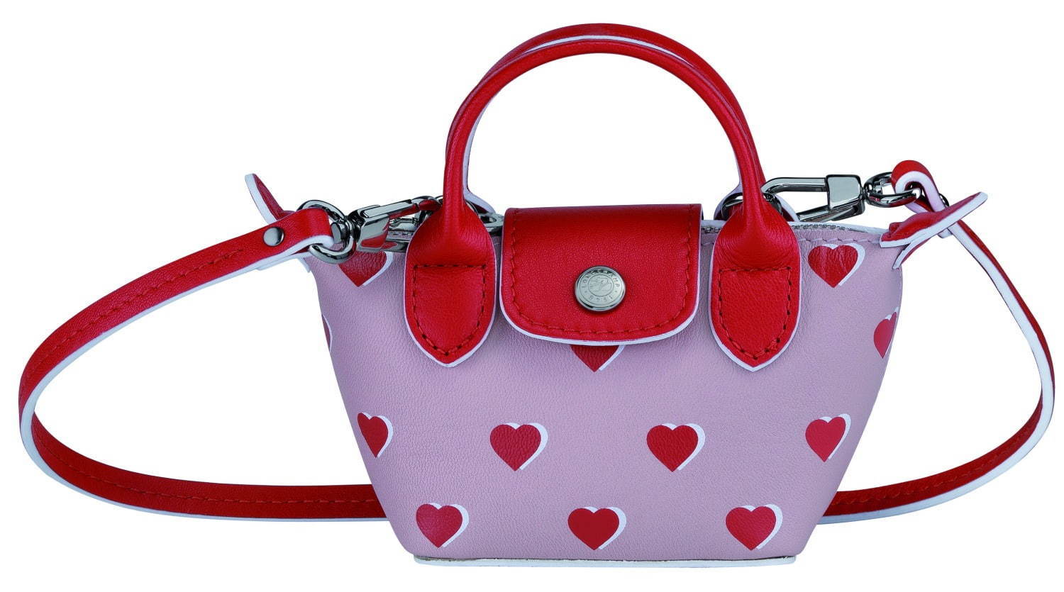 写真3 5 ロンシャンの 真っ赤なハート柄 バレンタイン限定バッグ ル プリアージュ キュイール ファッションプレス