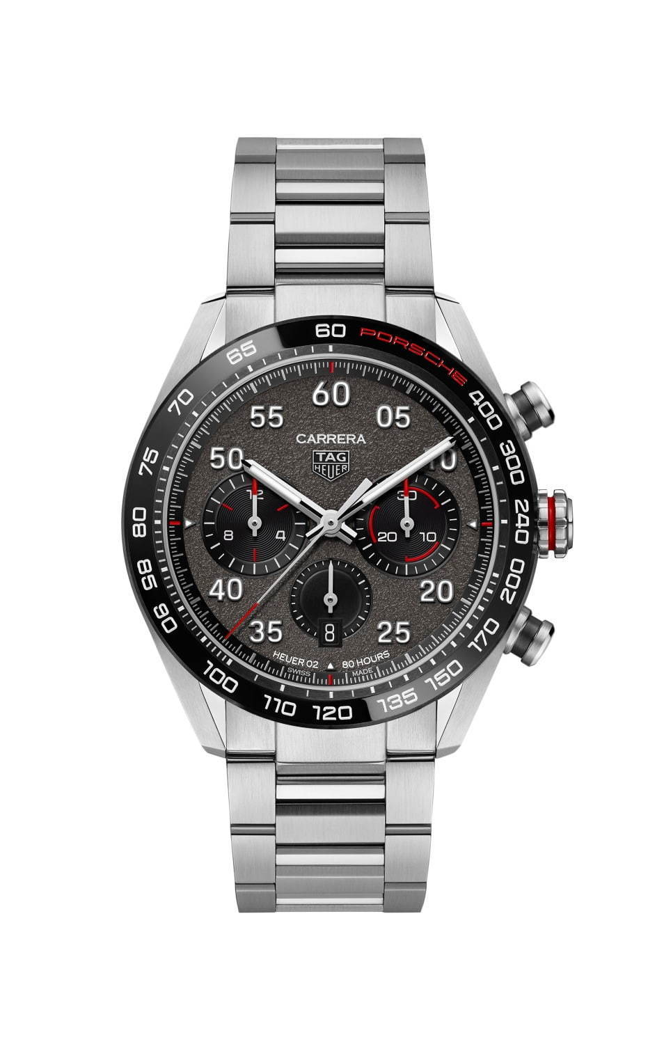 タグ・ホイヤー＆ポルシェの腕時計、ポルシェの“スポーツカー”デザインを取り入れたクロノグラフ｜写真1