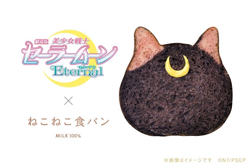 ねこねこ食パン ルナ(三日月色のチョコペン付き) 1,200円＋税