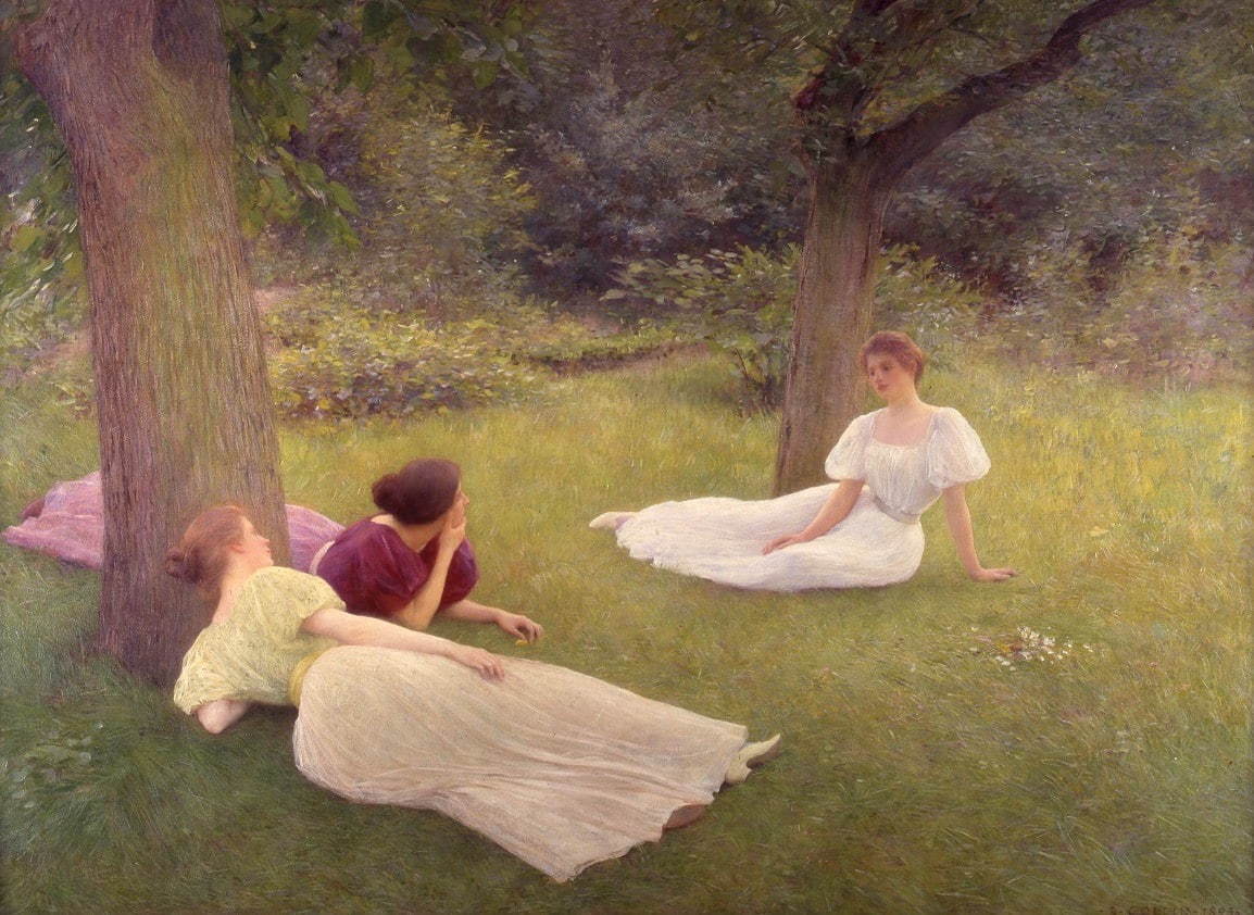 ルイ＝ジョゼフ＝ラファエル・コラン《庭の隅》 1895年 (公財)前田育徳会蔵