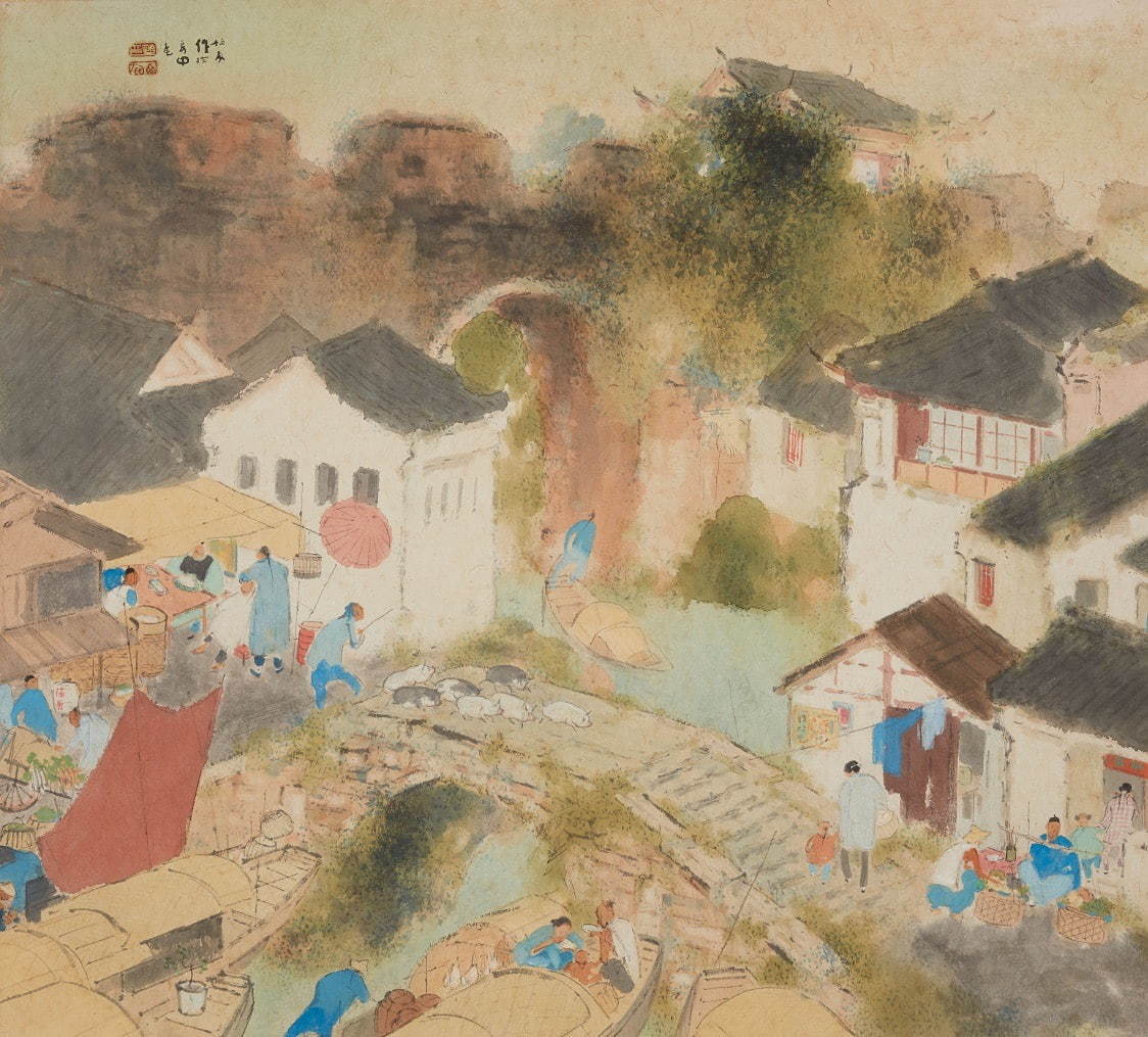 竹内栖鳳《南支風色》1926年(大正15年) (公財)前田育徳会蔵