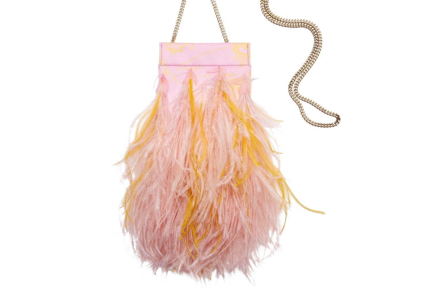 エミリオ・プッチ新作“たっぷりフェザー”のショルダーバッグ＆パステルトーンのモバイルポーチ