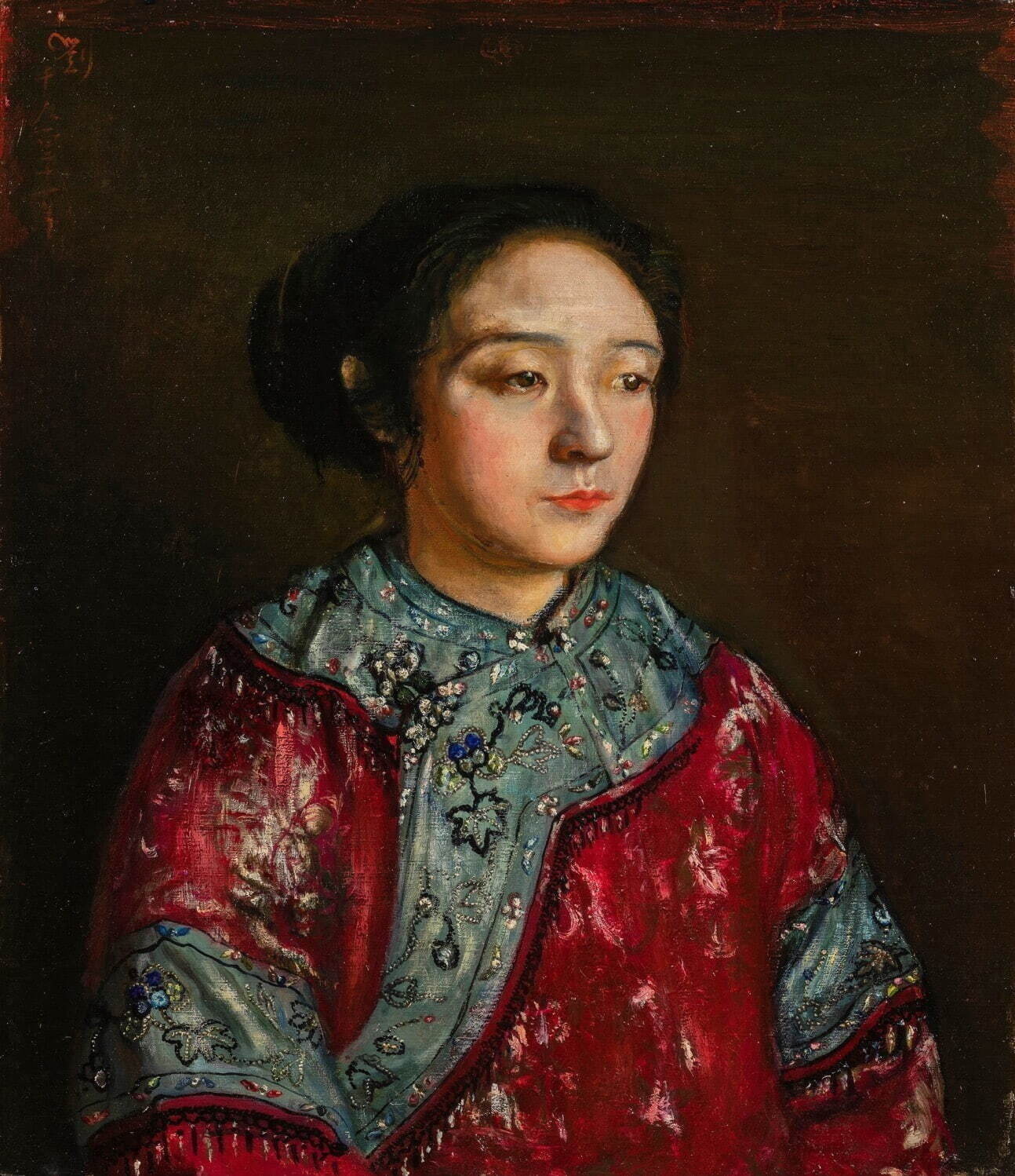 岸田劉生《支那服を着た妹照子像》1921年