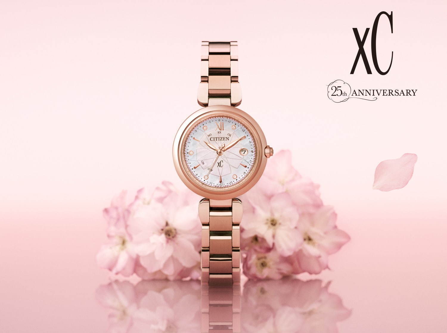 シチズン クロスシー“桜”モチーフの限定腕時計、“花開く瞬間”を描いた文字板＆サクラピンクのケース｜写真11
