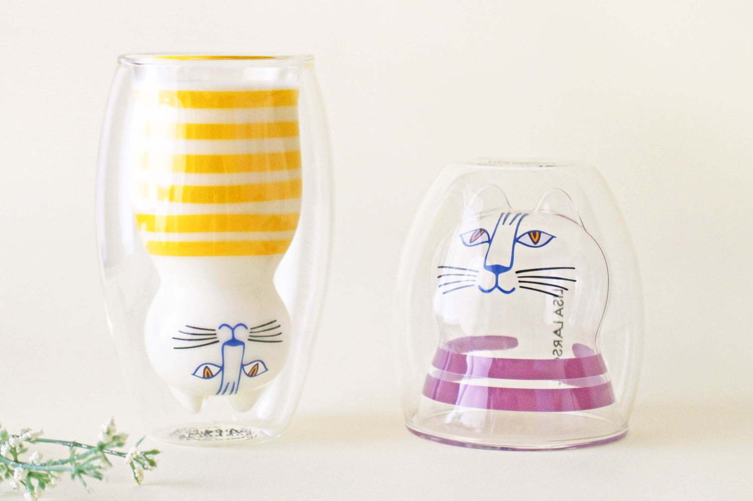 リサ・ラーソン｜リサ・ラーソン日本初のダブルウォールグラス、ドリンクを注ぐと“ミンミ＆ミア”がひょっこり