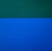 ブリンキー・パレルモ《無題(布絵画：緑／青)》1969年 クンストパラスト美術館、デュッセルドルフ
© Kunstpalast - ARTOTHEK
