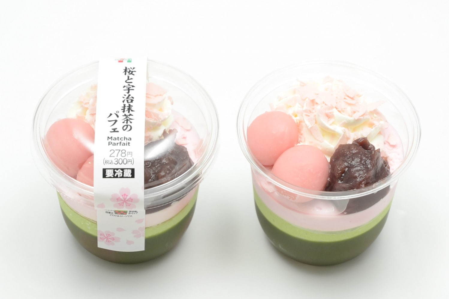 セブン‐イレブンの春スイーツ“桜＆宇治抹茶”の贅沢和風パフェ