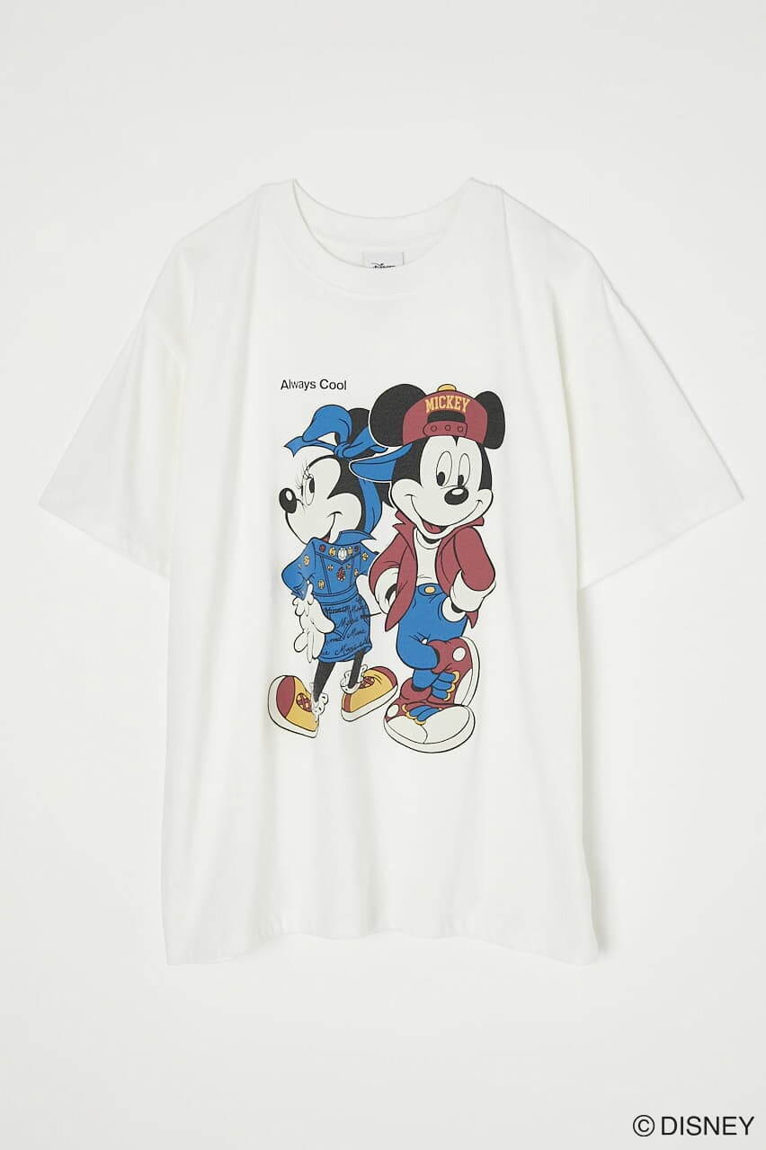 MOUSSY ディズニー デニムパンツ 1 ミッキーマウス ダメージ