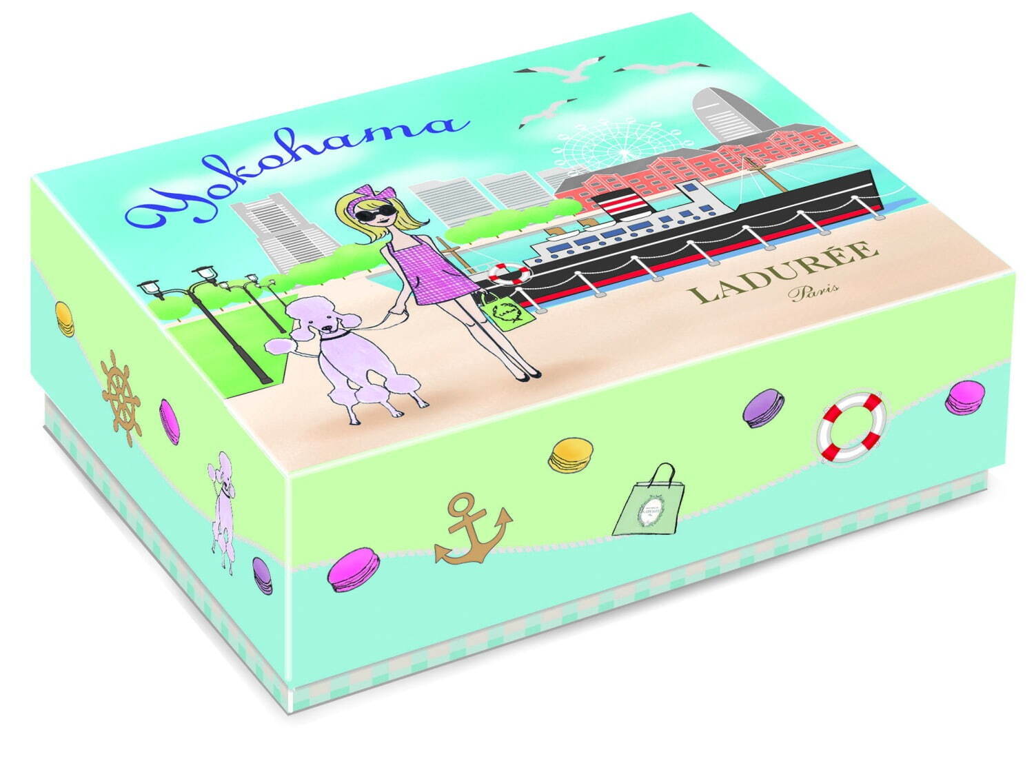 限定マカロンボックス“パリジェンヌ in Yokohama” 6個入 2,650円+税 ※先行販売