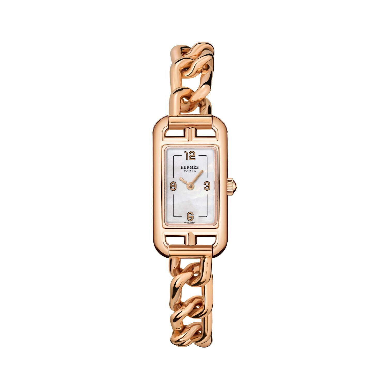 エルメス シェーヌ ダンクル 着想の腕時計 ナンタケット 新作 ケースや文字盤にダイヤモンドを配して ファッションプレス