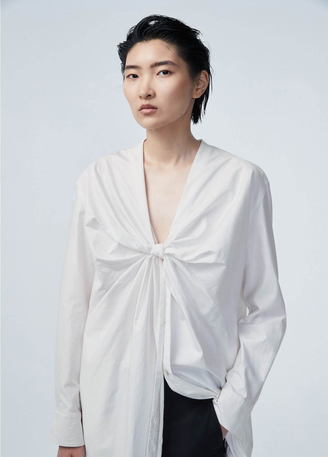Bow-shaped Cotton Shirt Dress 22,000円(税込)
