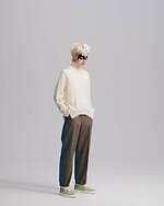 スーアンダーカバー 2021-22年秋冬コレクション - パッチワークで作る二面性｜写真32